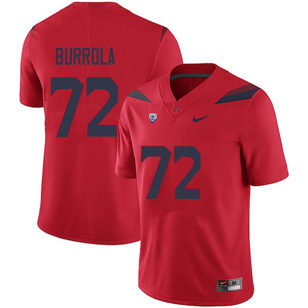 Men #72 Edgar Burrola Arizona Wildcats College Football Jerseys Sale-Red